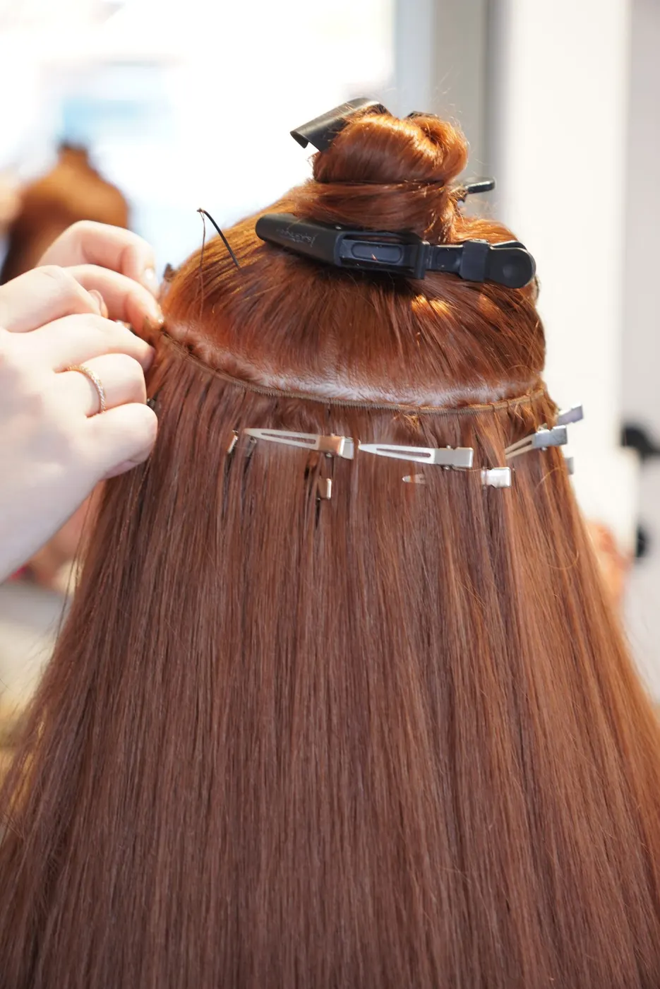 Extensions in rood haar