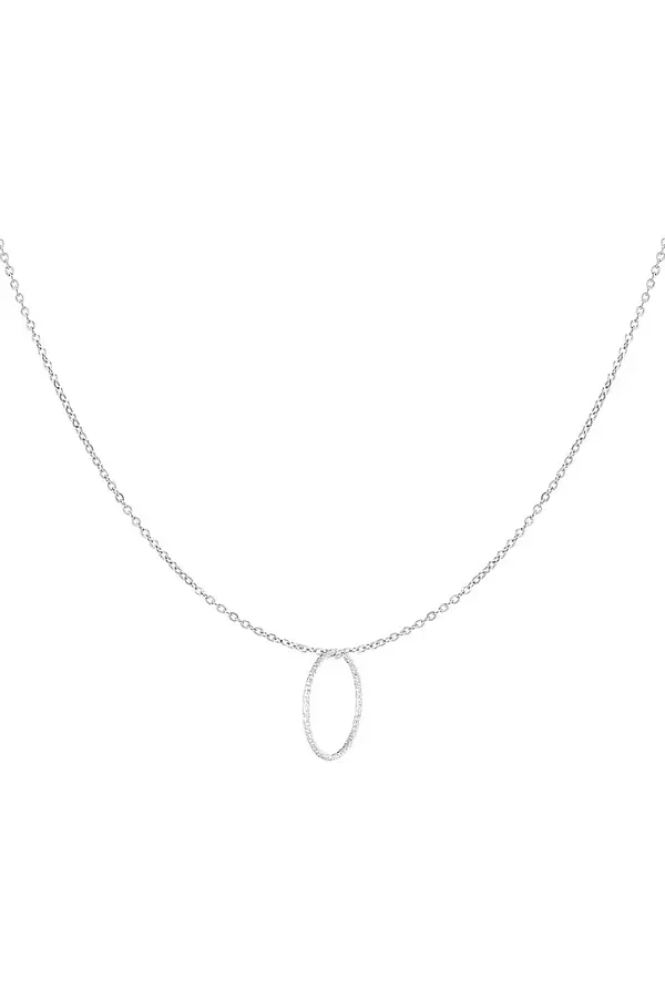Basic ketting met ronde bedel goud / zilver