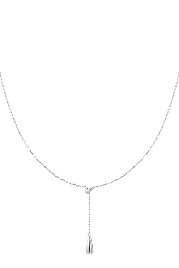 Ketting met druppel bedel zilver / goud