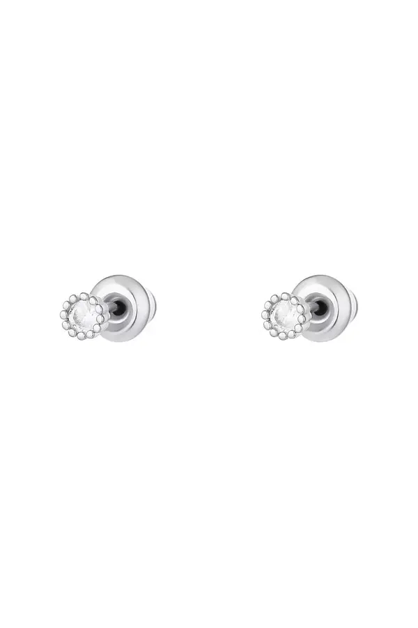 Oorstuds zirkoon - sparkle collectie koper