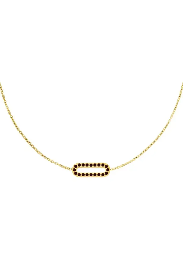 Roestvrij stalen ketting fuchsia stainless steel