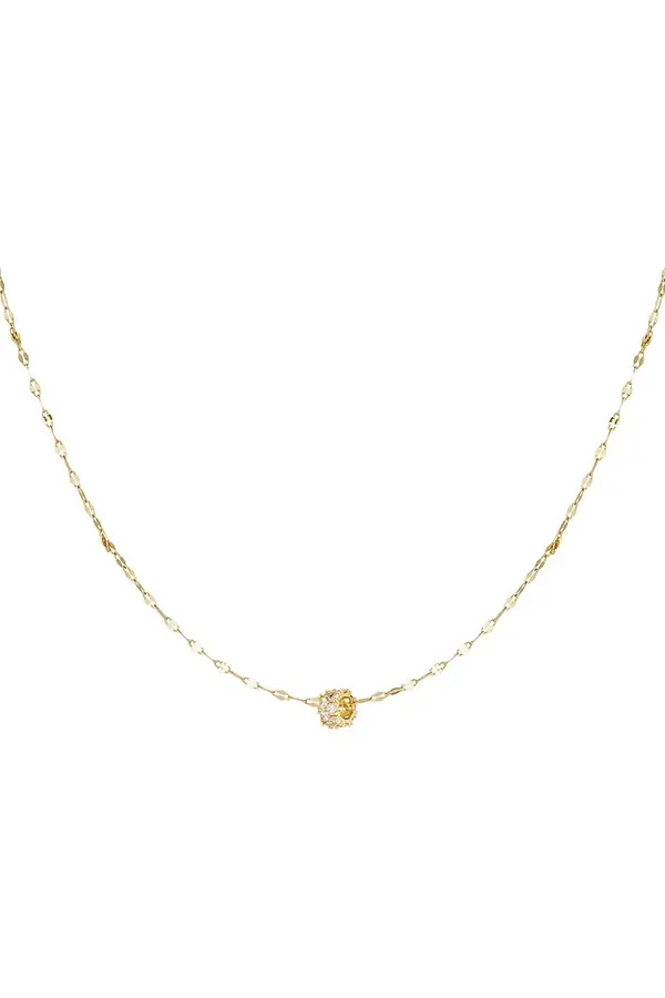 Schakelketting met steen vintage - goud